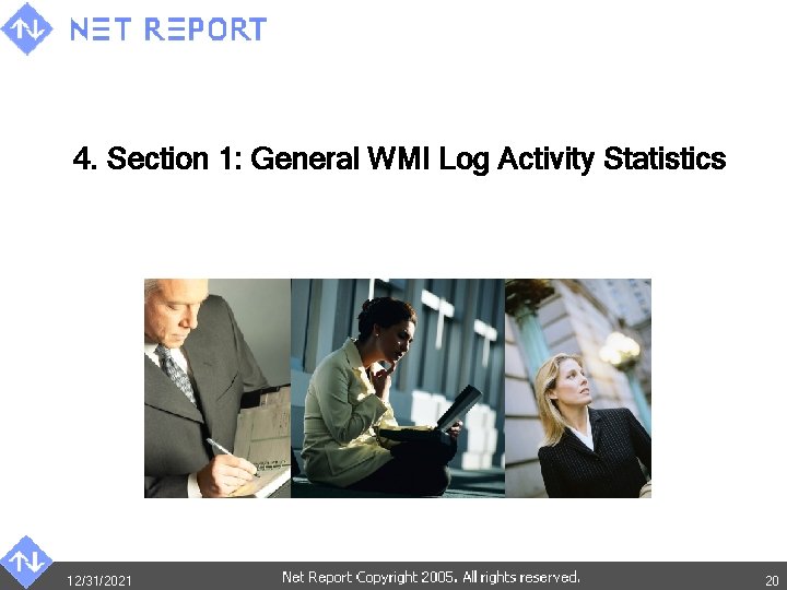 4. Section 1: General WMI Log Activity Statistics 12/31/2021 20 
