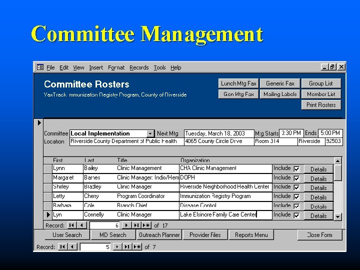 Committee Management 