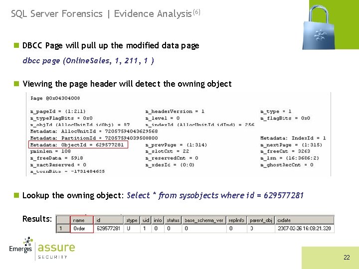 SQL Server Forensics | Evidence Analysis(6) n DBCC Page will pull up the modified