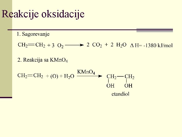 Reakcije oksidacije 