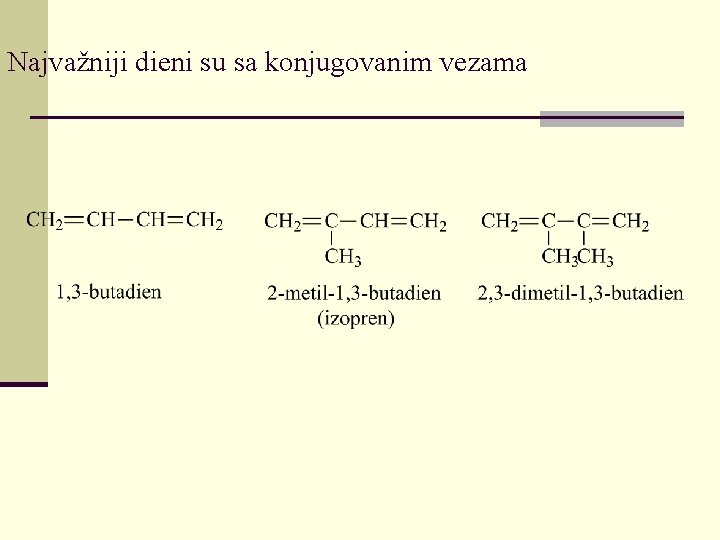 Najvažniji dieni su sa konjugovanim vezama 