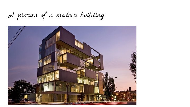 A picture of a modern building 