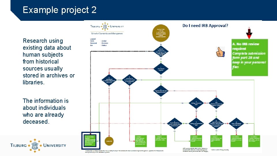 Example project 2 Research using existing data about human subjects from historical sources usually