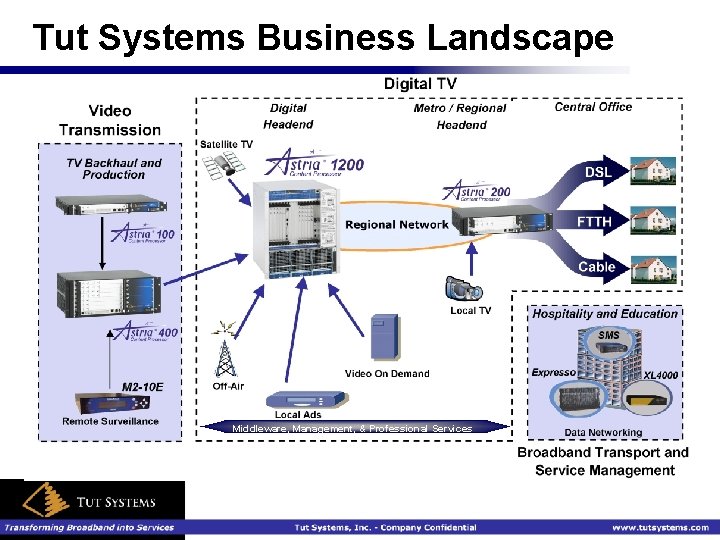 Tut Systems Business Landscape Middleware, Management, & Professional Services 