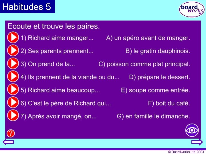 Habitudes 5 © Boardworks Ltd 2003 