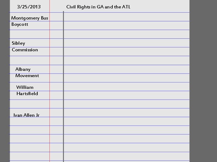 3/25/2013 Montgomery Bus Boycott Sibley Commission Albany Movement William Hartsfield Ivan Allen Jr Civil