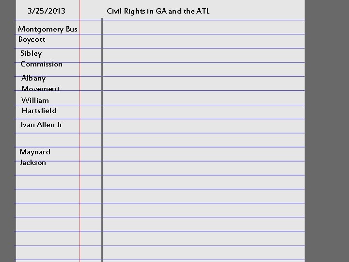 3/25/2013 Montgomery Bus Boycott Sibley Commission Albany Movement William Hartsfield Ivan Allen Jr Maynard