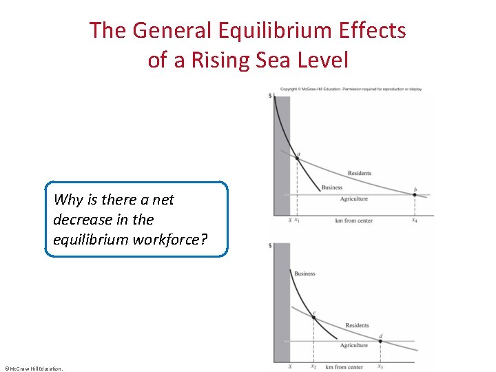The General Equilibrium Effects of a Rising Sea Level Why is there a net