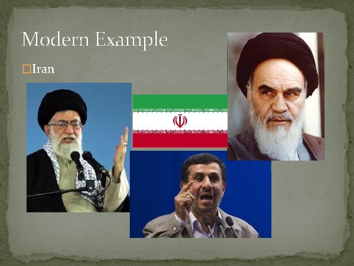 Modern Example �Iran 
