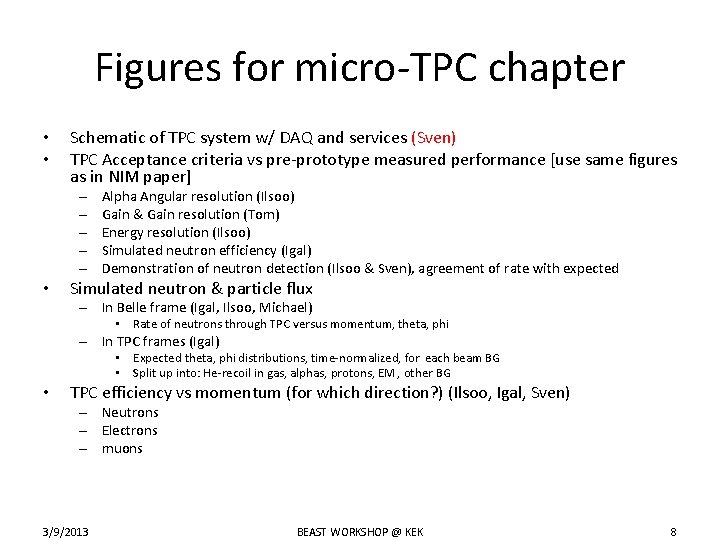 Figures for micro-TPC chapter • • Schematic of TPC system w/ DAQ and services