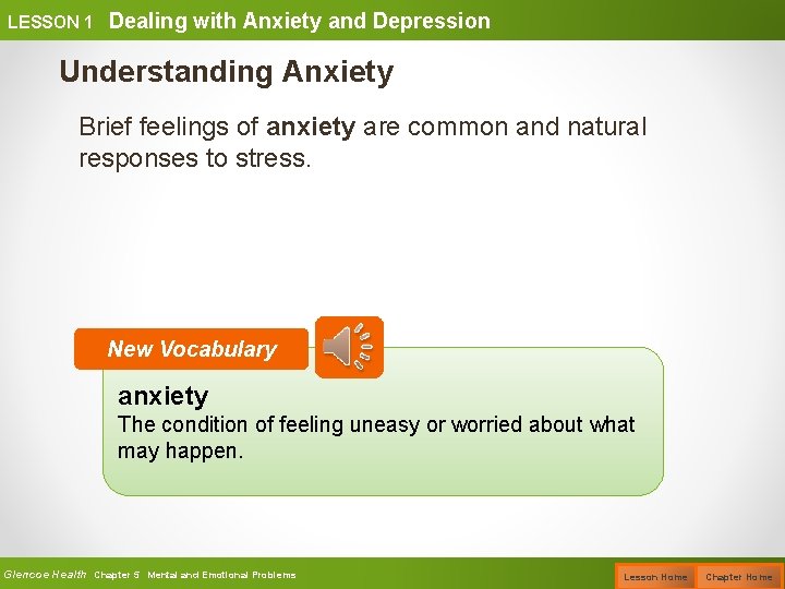Glencoe Health Chapter 5 Mental and Emotional Problems