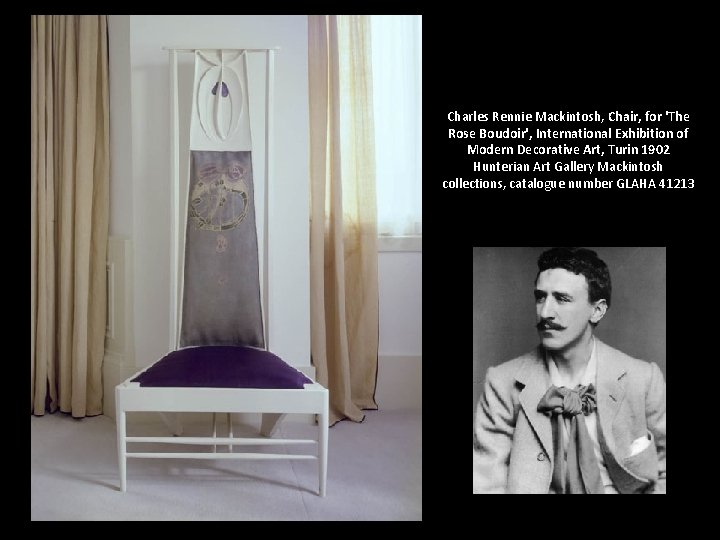 Charles Rennie Mackintosh, Chair, for 'The Rose Boudoir', International Exhibition of Modern Decorative Art,