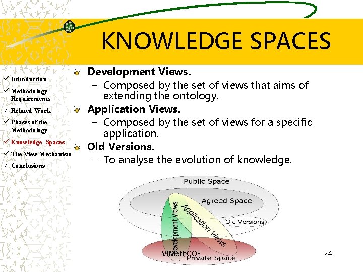 KNOWLEDGE SPACES ü Introduction ü Methodology Requirements ü Related Work ü Phases of the