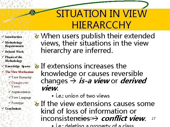 SITUATION IN VIEW HIERARCCHY ü Introduction ü Methodology Requirements ü Related Work ü Phases