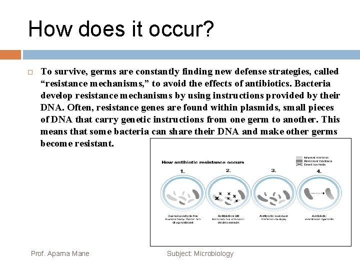 How does it occur? To survive, germs are constantly finding new defense strategies, called