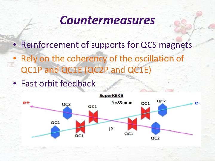 Countermeasures • Reinforcement of supports for QCS magnets • Rely on the coherency of