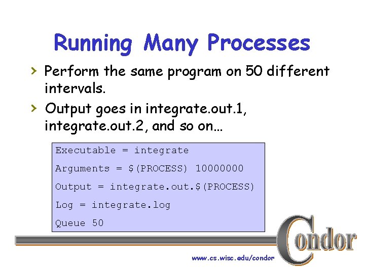 Running Many Processes › Perform the same program on 50 different › intervals. Output