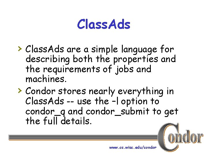 Class. Ads › Class. Ads are a simple language for › describing both the