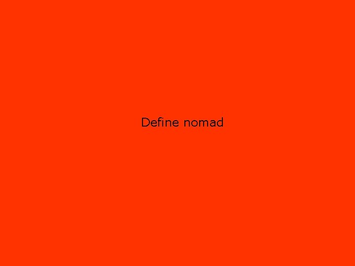 Define nomad 