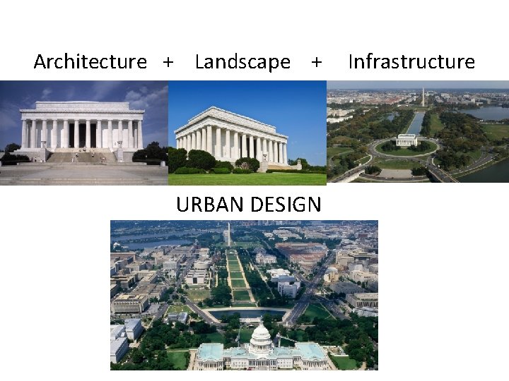 Architecture + Landscape + URBAN DESIGN Infrastructure 