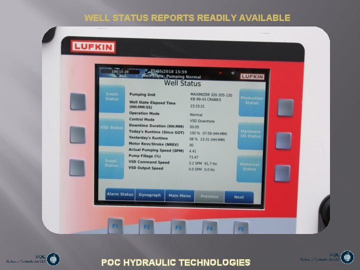 WELL STATUS REPORTS READILY AVAILABLE POC HYDRAULIC TECHNOLOGIES 