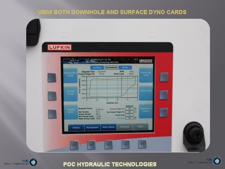 VIEW BOTH DOWNHOLE AND SURFACE DYNO CARDS POC HYDRAULIC TECHNOLOGIES 