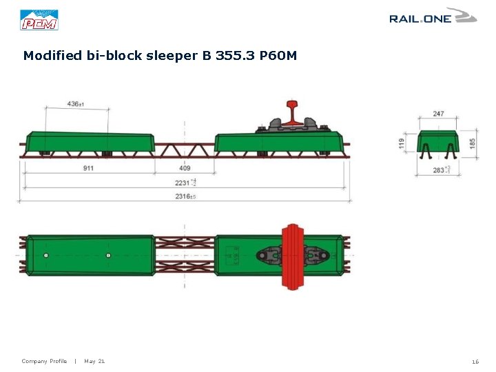 Modified bi-block sleeper B 355. 3 P 60 M Company Profile | May 21