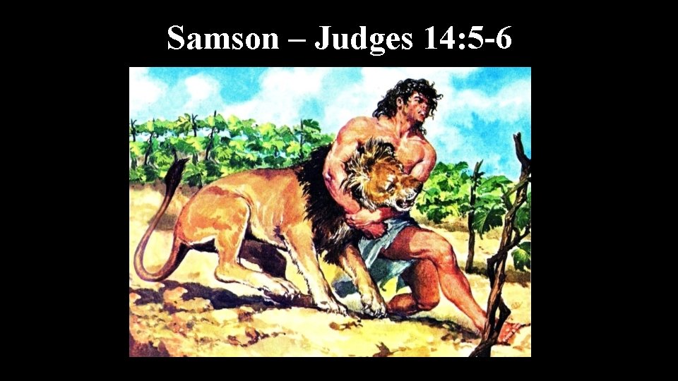Samson – Judges 14: 5 -6 
