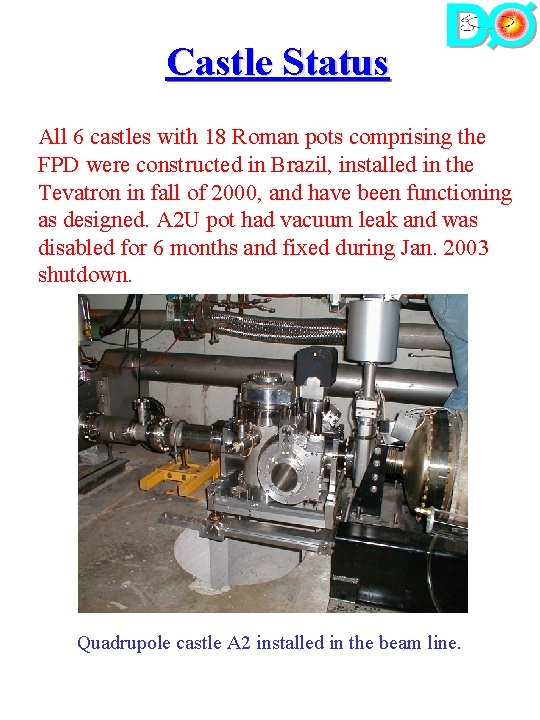 Castle Status All 6 castles with 18 Roman pots comprising the FPD were constructed