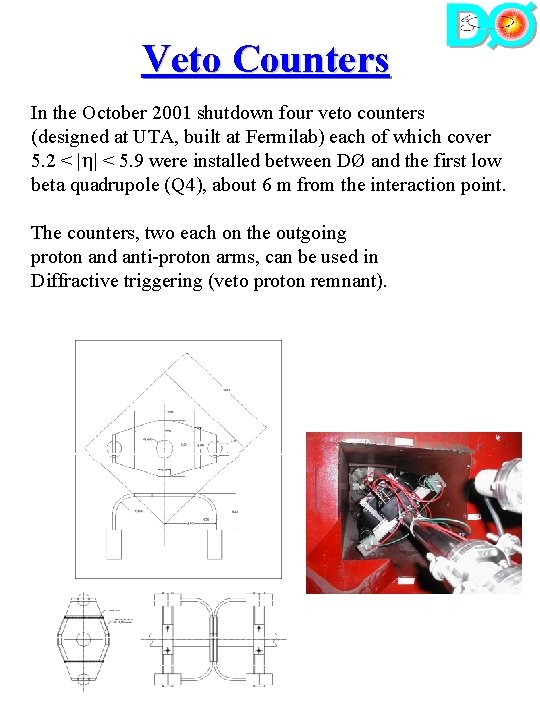 Veto Counters In the October 2001 shutdown four veto counters (designed at UTA, built