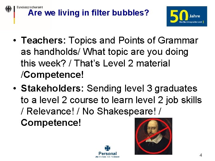 Are we living in filter bubbles? • Teachers: Topics and Points of Grammar as