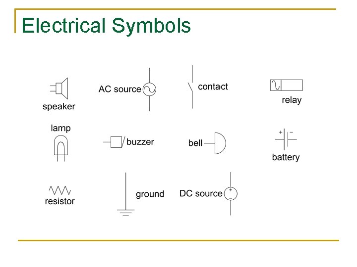 Electrical Symbols 