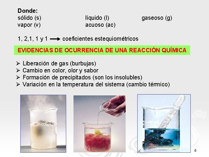 Donde: sólido (s) vapor (v) 1, 2, 1, 1 y 1 líquido (l) acuoso