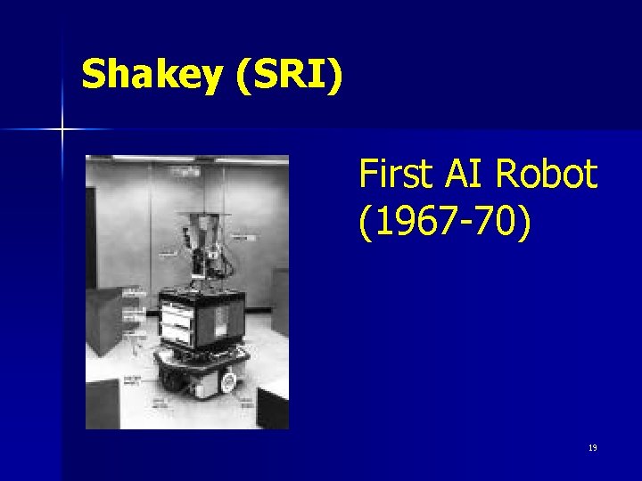 Shakey (SRI) First AI Robot (1967 -70) 19 