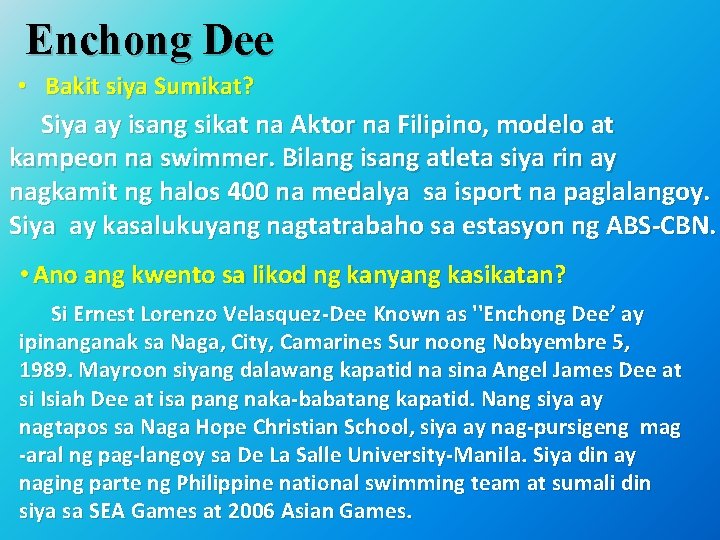 Enchong Dee • Bakit siya Sumikat? Siya ay isang sikat na Aktor na Filipino, Enchong Dee • Bakit siya Sumikat? Siya ay isang sikat na Aktor na Filipino,
