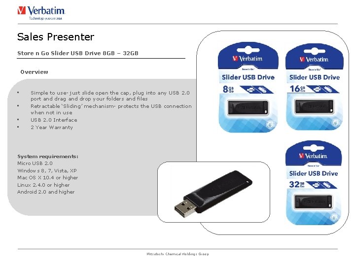 Sales Presenter Store N Go Slider Usb Drive