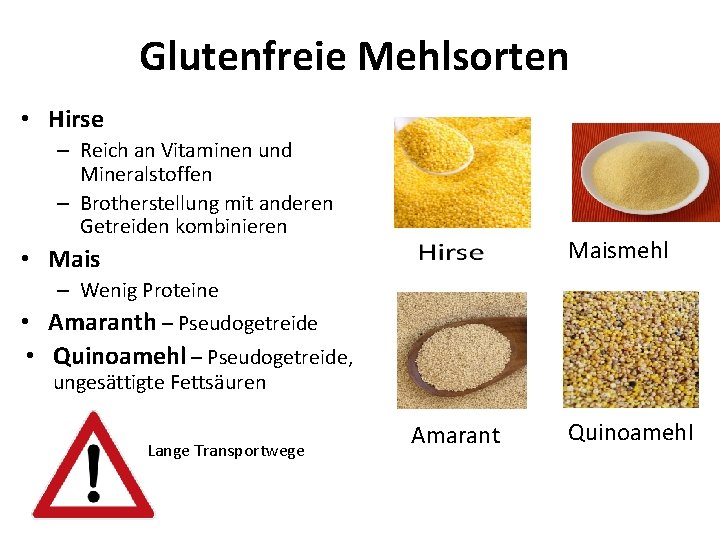 Glutenfreie Mehlsorten • Hirse – Reich an Vitaminen und Mineralstoffen – Brotherstellung mit anderen