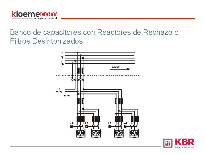 Banco de capacitores con Reactores de Rechazo o Filtros Desintonizados L 1 L 2