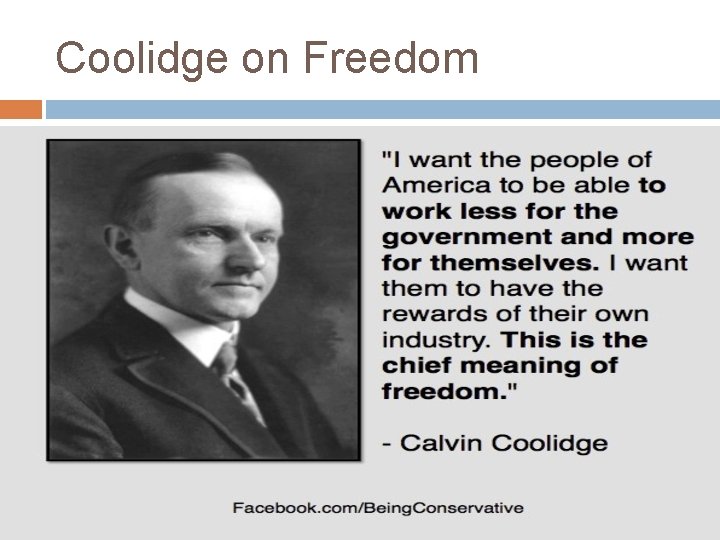 Coolidge on Freedom 