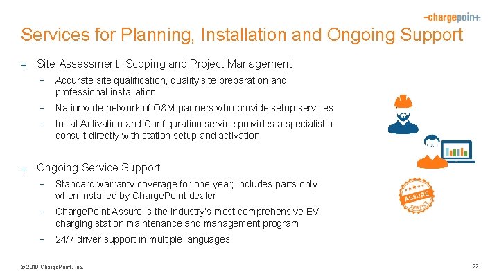 Services for Planning, Installation and Ongoing Support + Site Assessment, Scoping and Project Management