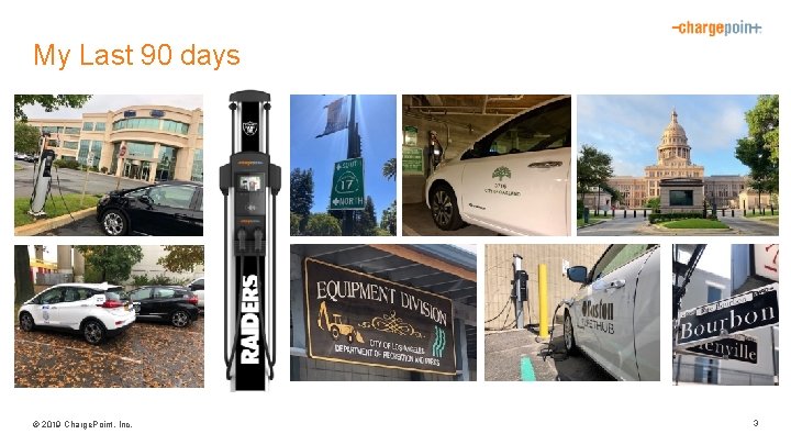 My Last 90 days © 2019 Charge. Point, Inc. 3 