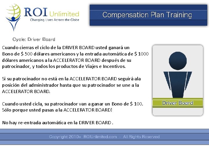 Cycle: Driver Board Cuando cierras el ciclo de la DRIVER BOARD usted ganará un