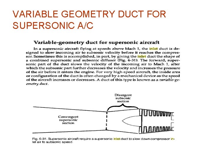 VARIABLE GEOMETRY DUCT FOR SUPERSONIC A/C 