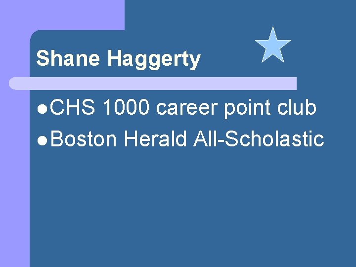 Shane Haggerty l CHS 1000 career point club l Boston Herald All-Scholastic 
