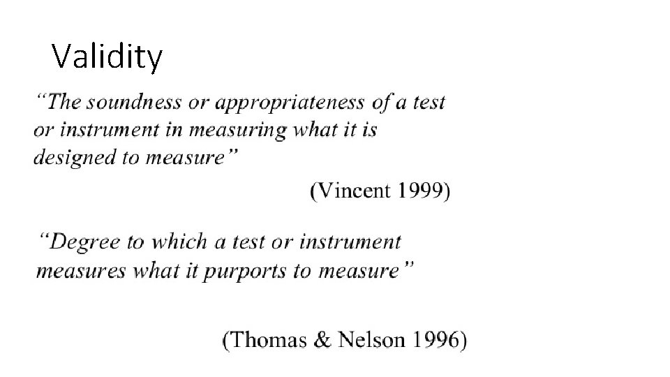 Validity 
