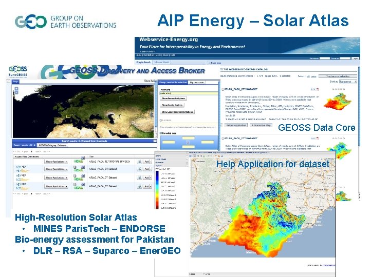 AIP Energy – Solar Atlas GEOSS Data Core Help Application for dataset High-Resolution Solar