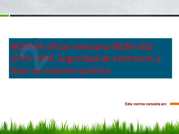 2 NORMA oficial mexicana NOM-101 STPS-1994. Seguridad de extintores a base de espuma química