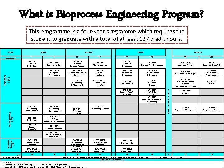 What is Bioprocess Engineering Program? This programme is a four-year programme which requires the