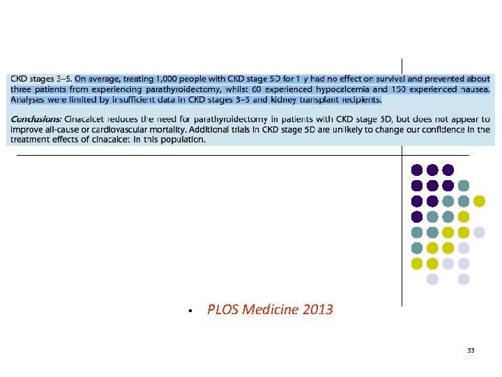 ▪ PLOS Medicine 2013 33 
