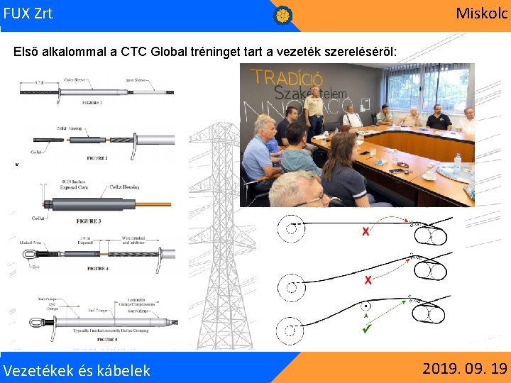 FUX Zrt Miskolc Első alkalommal a CTC Global tréninget tart a vezeték szereléséről: Vezetékek